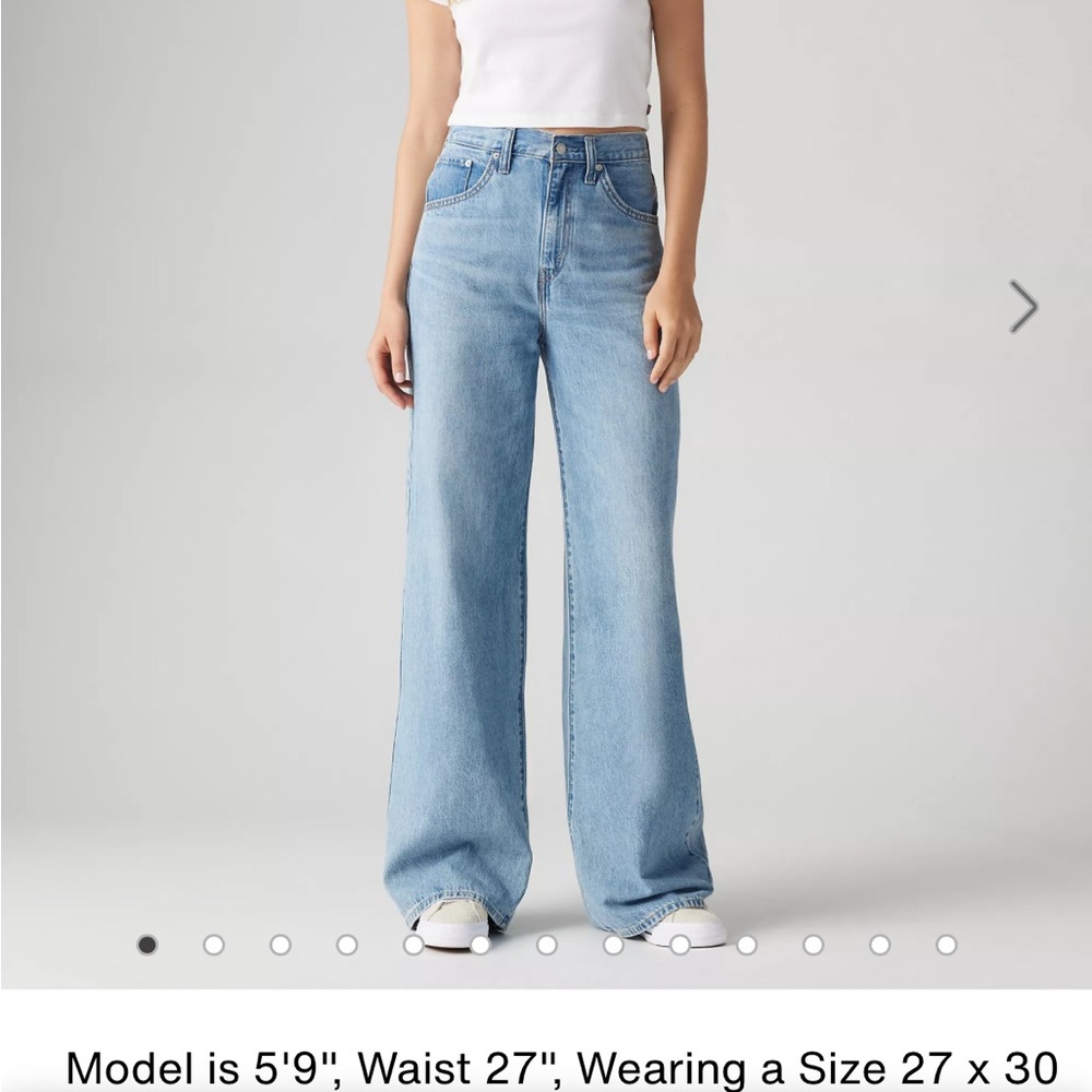 Levi’s Cinch waist Light Blue Baggy Jeans